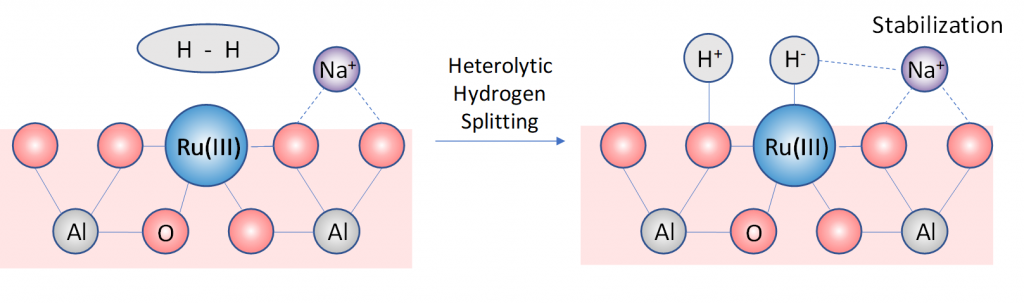 process of hydrogen activation on highly dispersed ruthenium catalyst